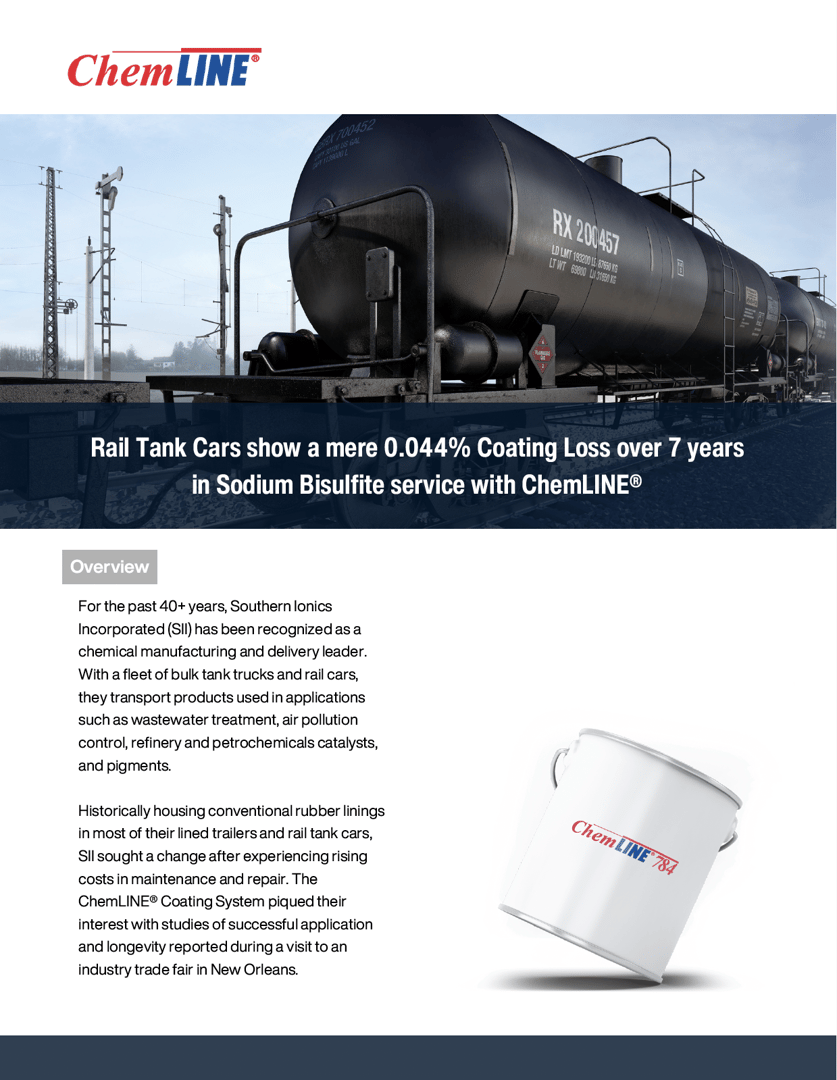ChemLINE ® Rail Tank Linings Advanced Polymer Coatings